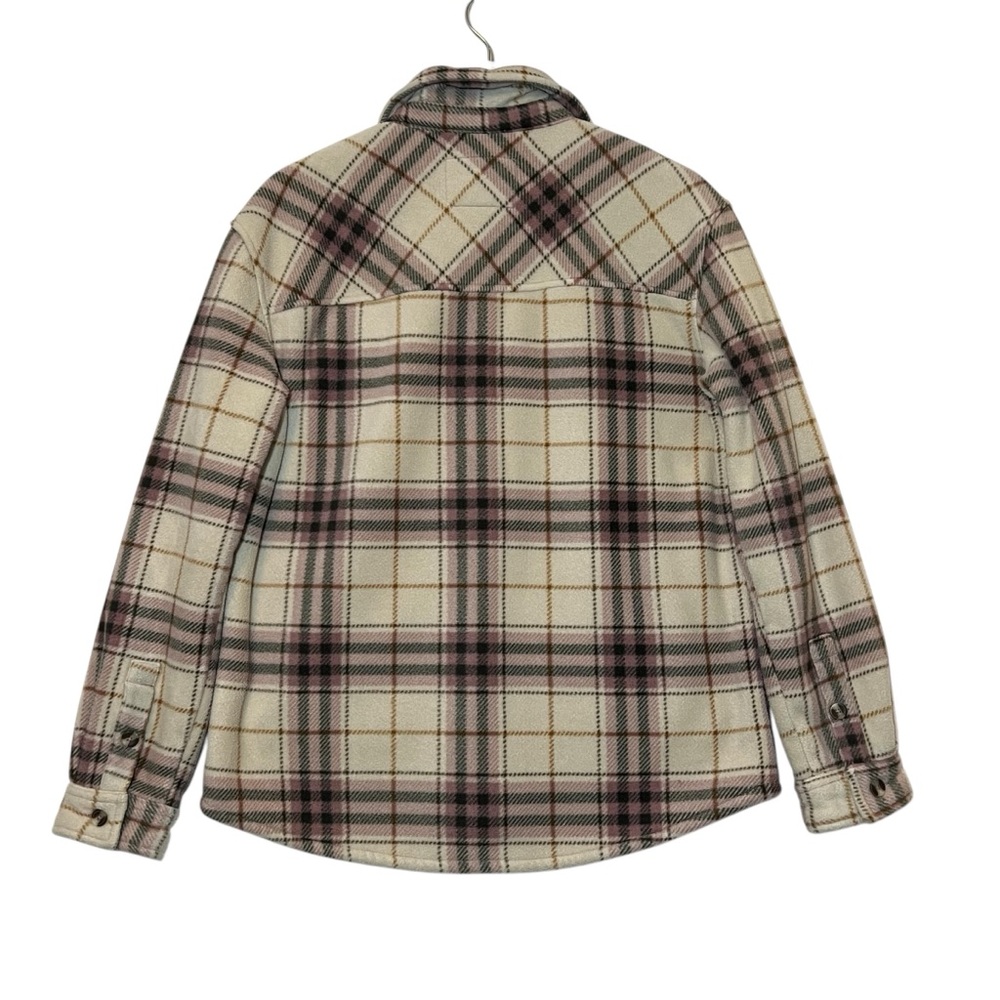Sage Collective Women Long Sleeve Plaid Shirt Jacket Sherpa Lined Fleece Medium - Picture 5 of 14